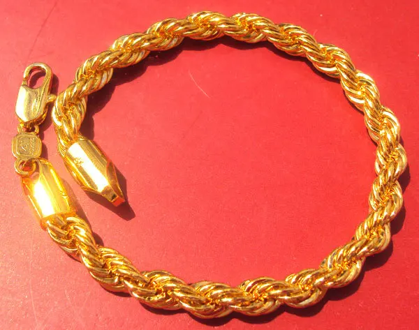 mens gold bracelets rope