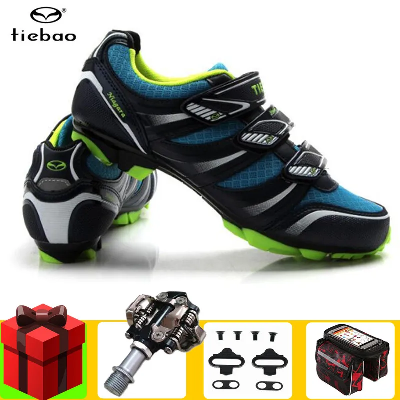 

Tiebao cycling shoes add SPD pedals set men sneakers women breathable self-locking zapatillas ciclismo mtb mountain bike shoes