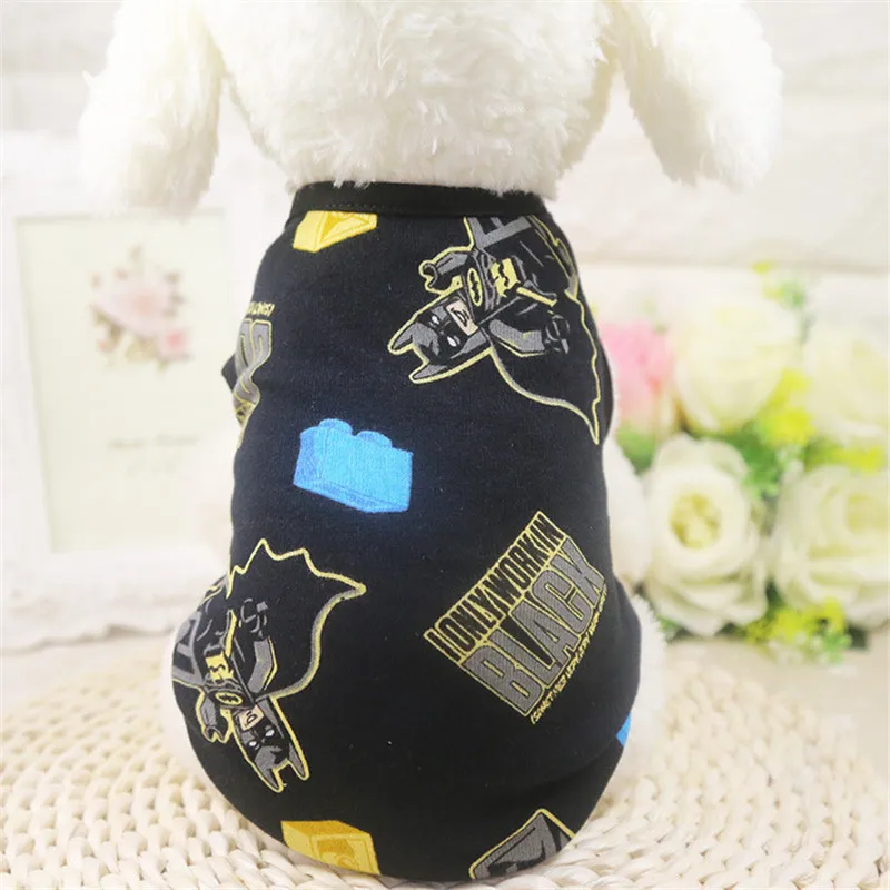

NEW Cartoon Nightmare Black Bat Hero Pet Small Dog Cat Clothes Spring Summer Dog Cat Clothes Brand Small Puppy Coat Chihuahua A