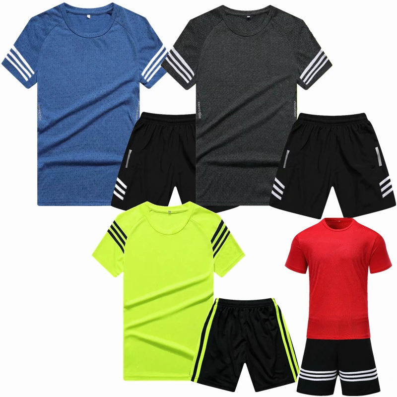 

Hot 2pcs Children Boys Girls Sports Running sets Soccer Training Tracksuit Summer Style Fitness Short Sleeve Clothing Sets