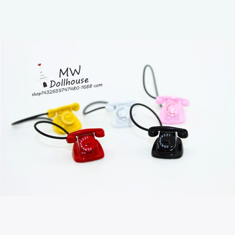 

Mini Retro 1:12 Accessories Doll House Phone Model Selection Small Phone Toy Dollhouse Miniatures