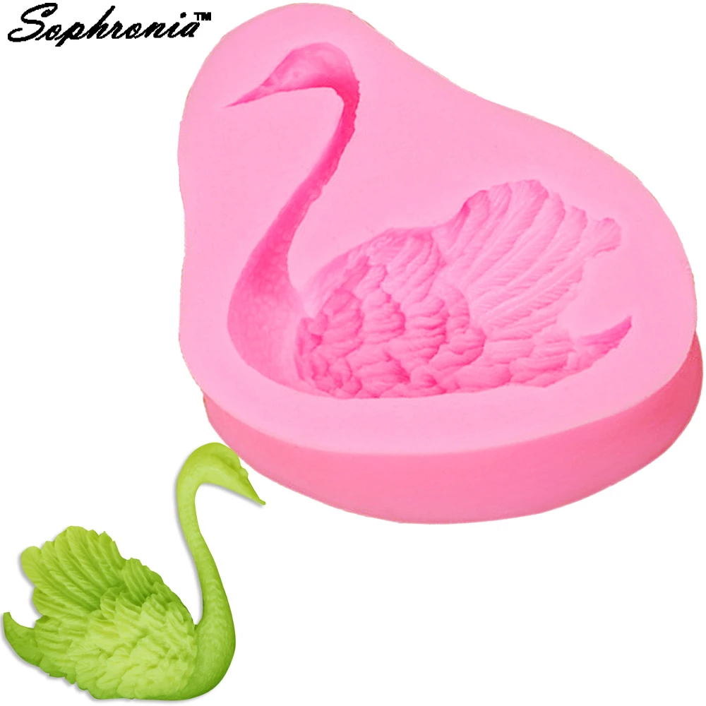 Sophronia M034 1 шт. 3D лебедь уф смола силиконовая форма для декоративных поделок
