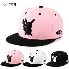 YIFEI Pokemon Go Parent-child Baseball Cap Adult Cartoon Lovely Pikachu Snapback Hip Hop Embroidery Hat For Man Woman