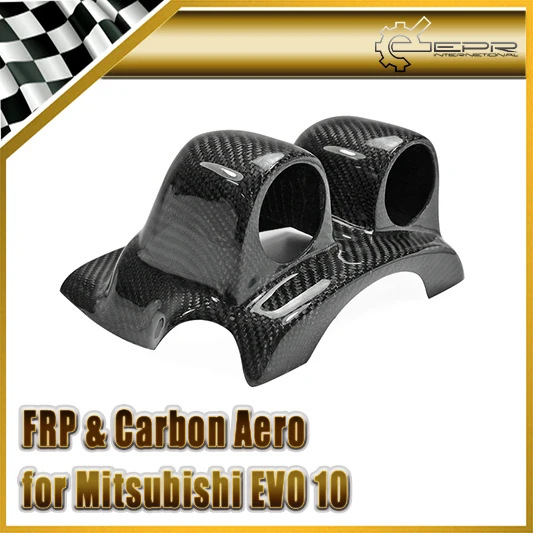 Автомобиль-Стайлинг углерода Волокно тире верхней двойной Gauge Pod 52 мм для Mitsubishi Evolution EVO 10 Товары в наличии
