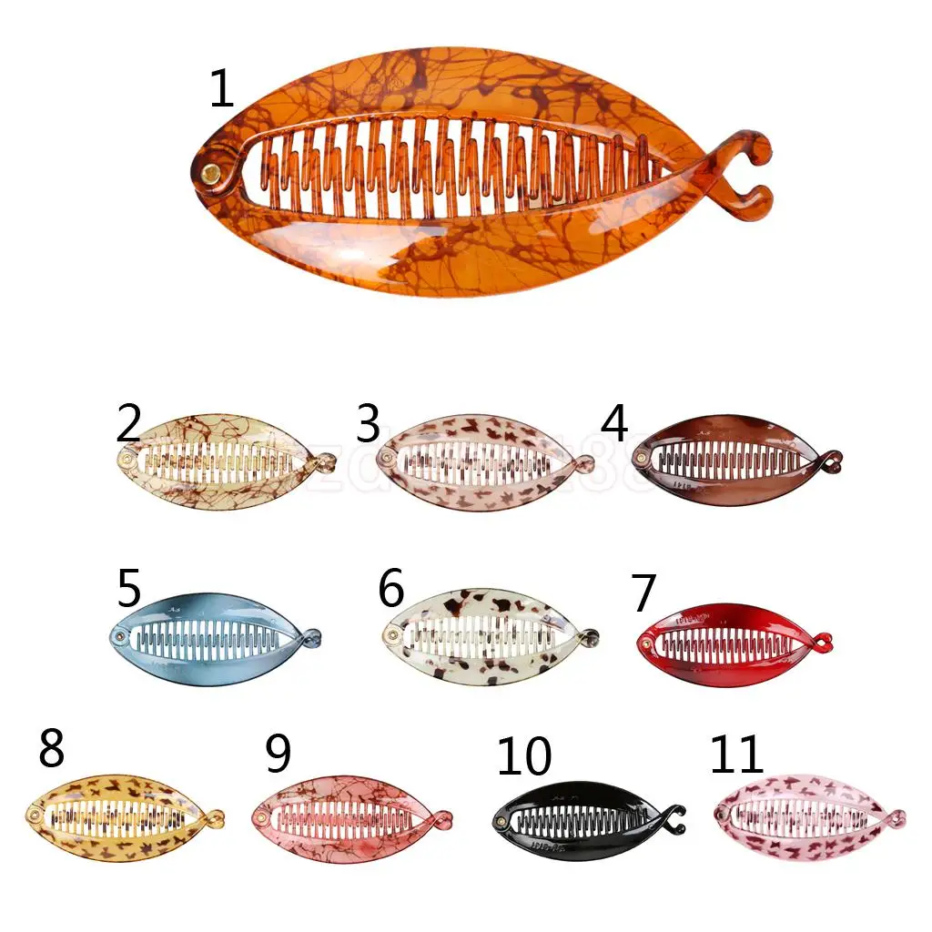 

Resin Hair Claw Tail Fish Clip Comb Hairclip Grips Clamp Ladies Accessory