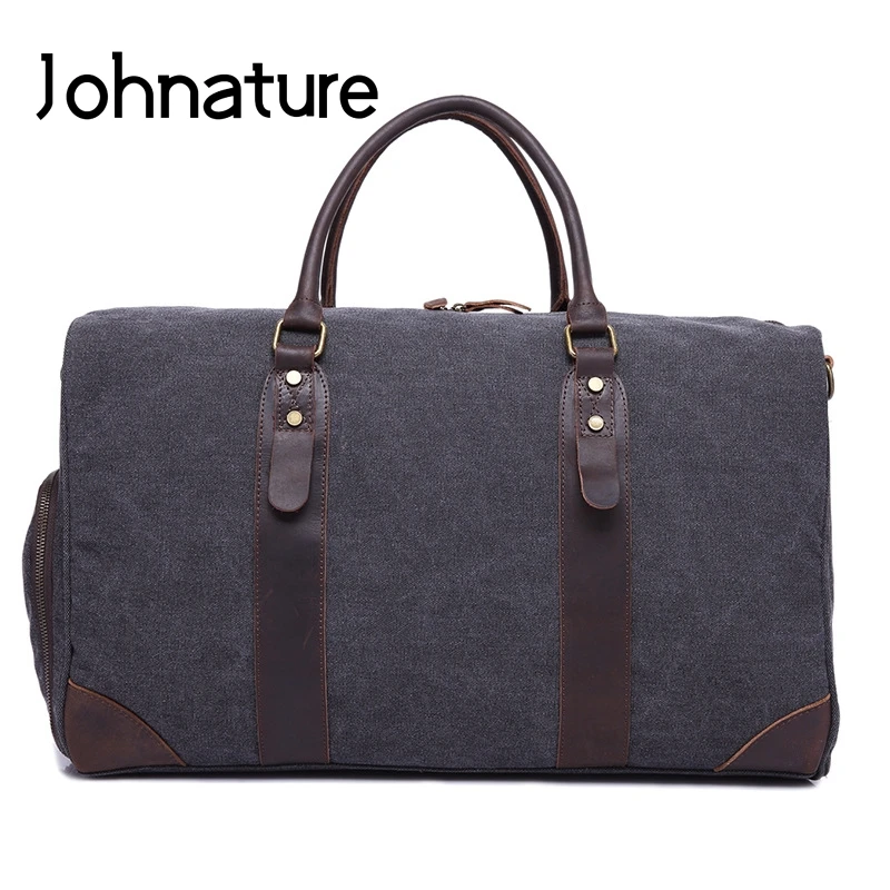 Johnature 2019New Ретро Холщовая Сумка-тоут для путешествий большой емкости мужские и женские дорожные сумки ручной багаж вещевой мешок сумки и