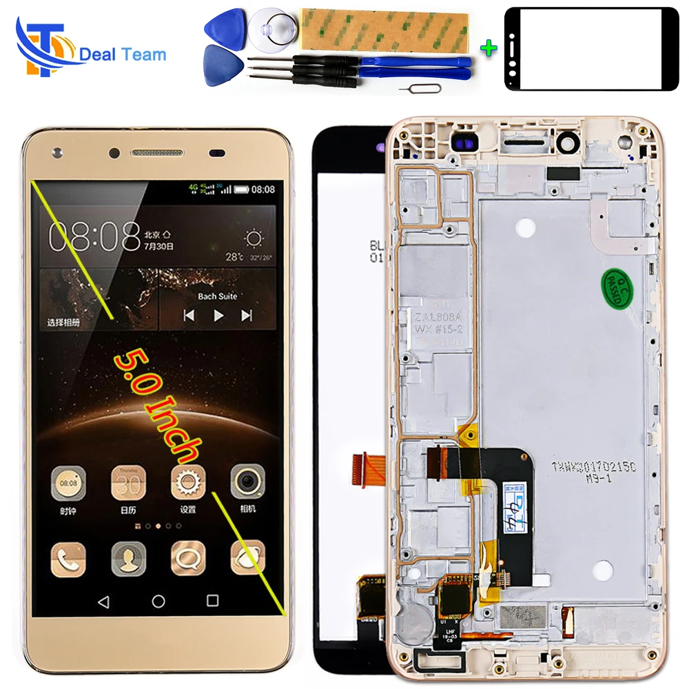 

Deal Team 5.0 inch LCD Display for Huawei Honor 5A Y6 II Compact LYO-L01 LYO-L21 Touch Screen Digitizer Assembly Frame with Tool