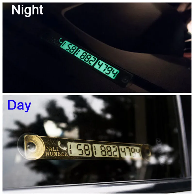 

Temporary Parking Card Luminous Phone Number Card Plate For VW Passat B5 B6 CC Tiguan Golf 6 7 MK6 Polo Bora Jetta Accessories