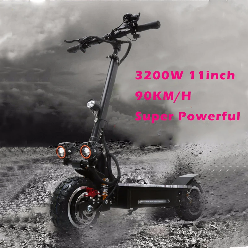  JS 60V 3200W 11inch Powerful Electric Scooter Brushless Motor Foldable Hoverboard Multifunction Uni