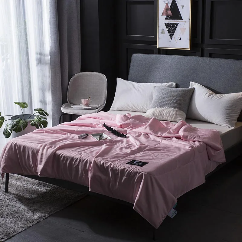 Pink Новое поступление, одеяло, распродажа, Королева Размер, Стеганный килт 200x230 см, взрослые постельные принадлежности, волокно, летнее стеганое одеяло, один вид - Цвет: Pink