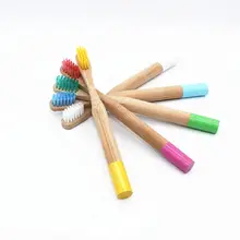 5 цветов Экологичная бамбуковая зубная щетка с мягкой щетиной детская зубная щетка Антибактериальная уход за полостью рта