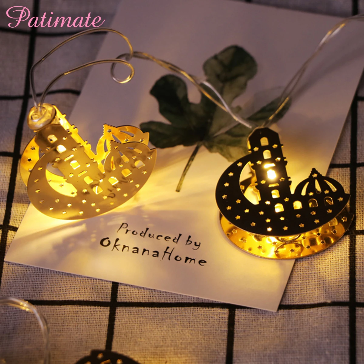 

PATIMATE EID Mubarak Led Light Ramadan Mubarak Moon Castle Lights Ramadan Decoration Muslim Islam Decor EID Party Decoration