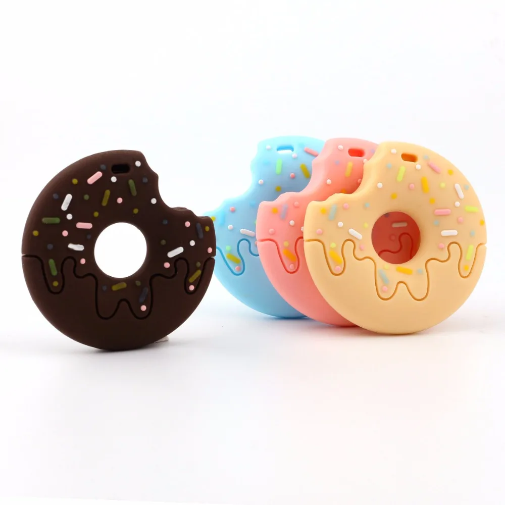 TYRY. HU 1 шт силиконовый сладкий Пончик Прорезыватель для зубов пищевой класс BPA бесплатно детские бусы DIY ожерелье, подвеска, аксессуар рождественские игрушки, подарки