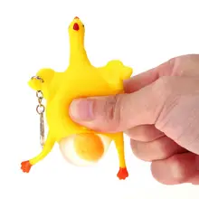 Funny Gadgets Party Prank Joke Toys Anti Stress Squeeze Chicken Egg Laying Hens Stress Relief