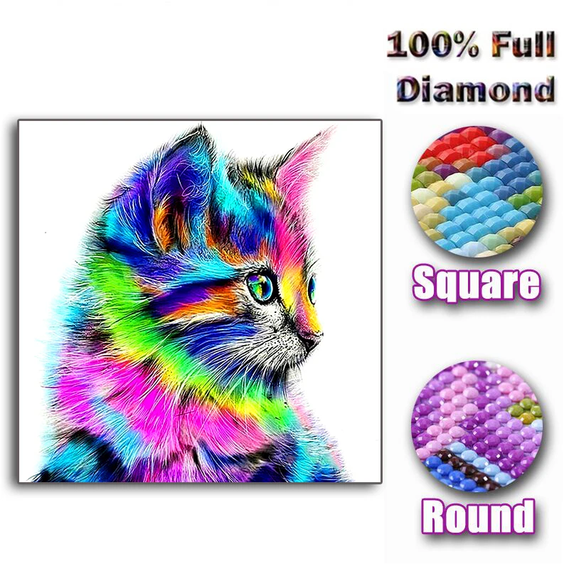 

Full Square/Round Drill 5D DIY Diamond Painting "Cute cat" Embroidery Cross Stitch Mosaic Home Decor