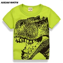 Cartoon Dinosaur T Shirt Boys 2018 Summer Children’s Clothing Toddler 100% cotton Tops tee baby Boy Kids bobo bebe T-shirt 2-7Y