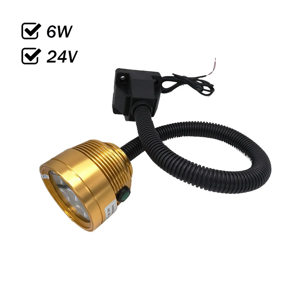

Factory Outlet 6W 24V DC Machine Tool Working Lamp LED Spotlight Work light Lamp holder with Waterproof switch