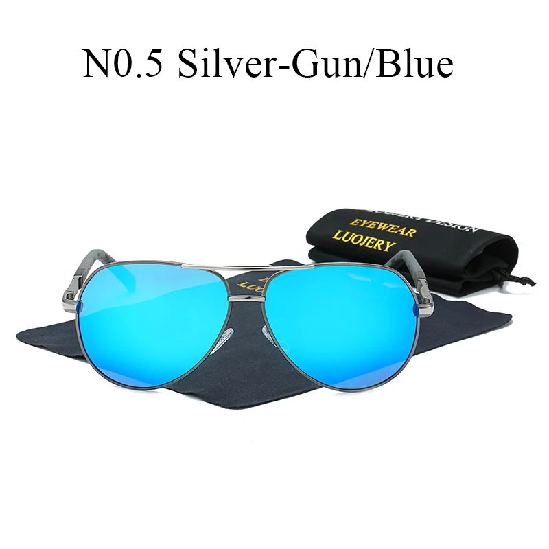 Роскошные брендовые винтажные алюминиевые поляризованные солнцезащитные очки для мужчин, Классические солнцезащитные очки с покрытием, линзы для вождения, солнцезащитные очки для мужчин Oculos masculino - Цвет линз: N0.5