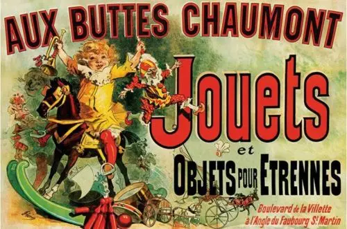 Aux Buttes Chaumont Jouets винтажная реклама Шелковый постер декоративная стена живопись