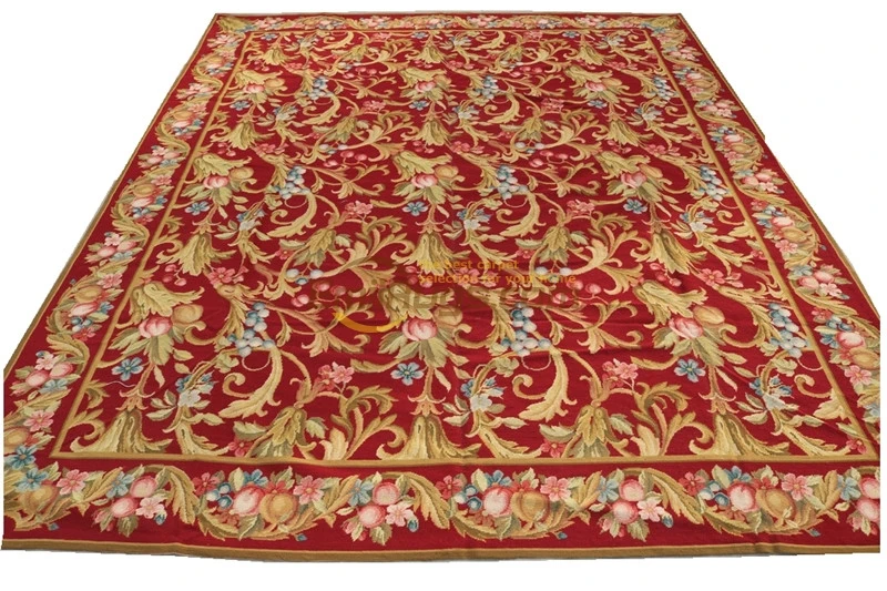 

Aubussen Needle Point Oriental Area Rug New Quality Hand-embroidered Aubusson Oriental Chinese Carpet