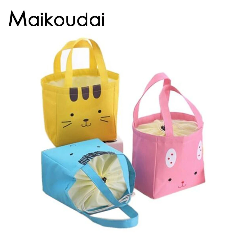 Maikoudai Lovely Animal Canvas Children School Portable font b Lunch b font font b bag b