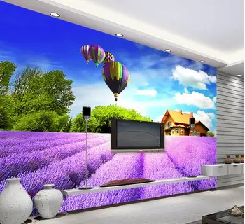 

3d wallpaper custom mural non-woven Dreamy scenery provence lavender TV image background paintings 3d wall murals wall paper