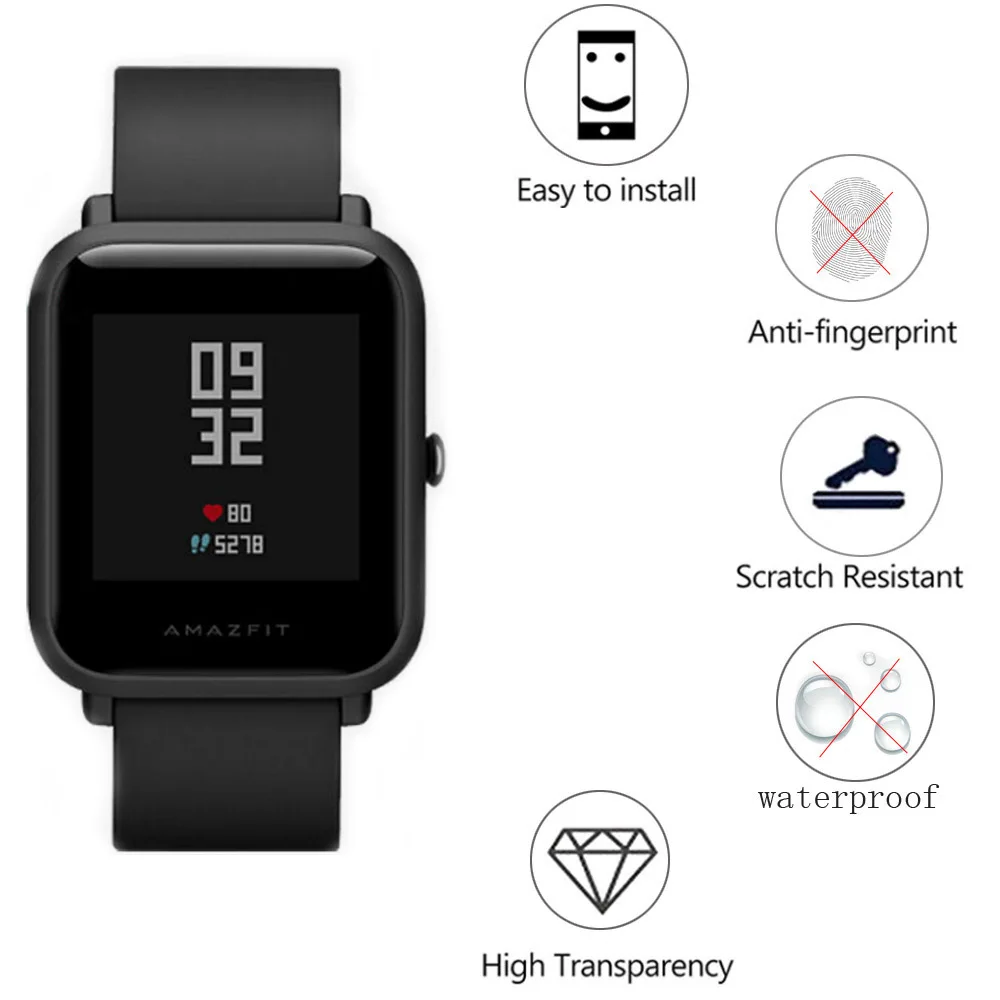 3 шт. ультратонкая Защитная пленка для смарт браслета Xiaomi Huami Amazfit Bip Youth Edition