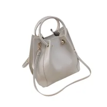 Простые Сумки из искусственной кожи с круглой ручкой для женщин, новые летние сумки через плечо, женские дорожные сумки через плечо