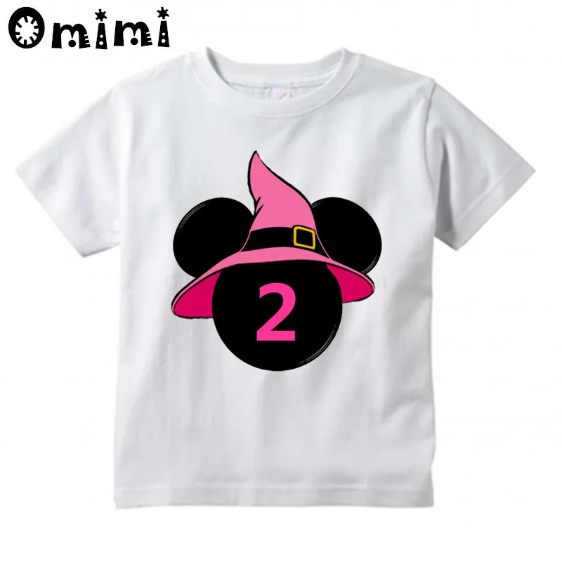 Милая детская футболка для дня рождения с изображением королевы, с бантом, на возраст от 1 до 9 лет детская одежда с цифрами Забавный летний топ с героями мультфильмов, футболка ooo3092 - Цвет: whiteK