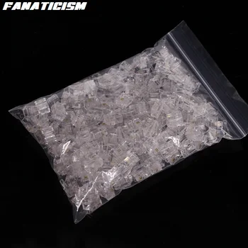 

10000pcs Top Quality RJ-11 6P4C 6P2C Modular Plug Telephone Phone Connector RJ12 6P6C 6 Pin 6 Contacts Crystal Head Adapter