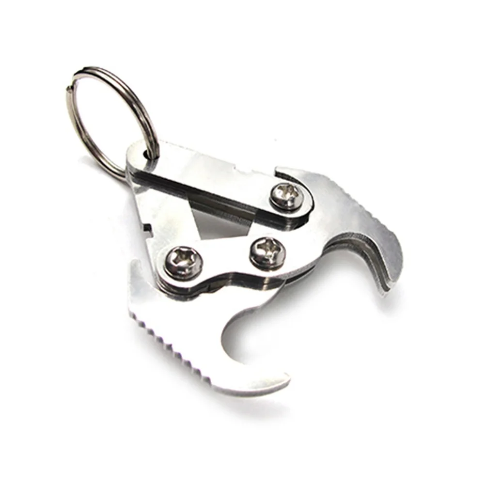 Stainless Steel Magnetic Grappling Hook Folding Climbing Claw for Outdoor Activities folding grappling hook
