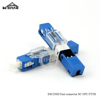 

50pcs FTTH ESC250D SC UPC Optical fiber quick connector SC UPC Single-Mode Embeded FTTH Fiber Optic Fast Connector Free Shipping