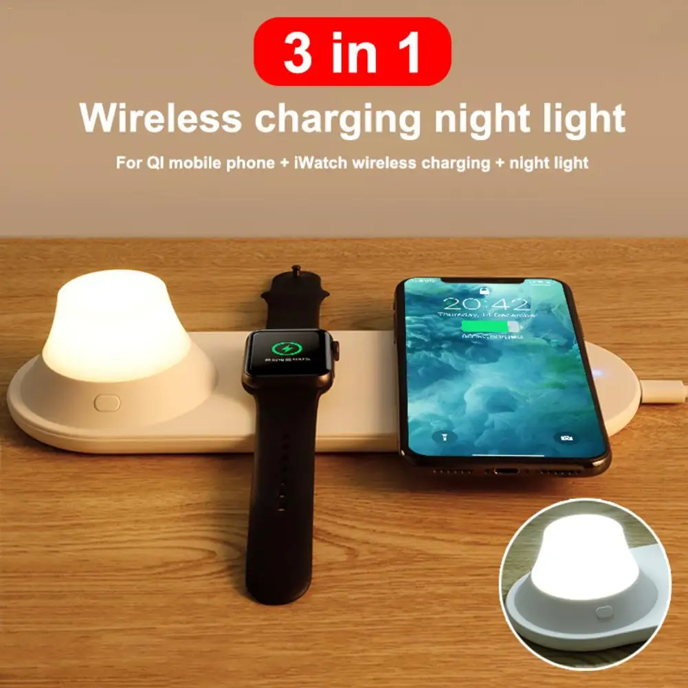 

New Fast Charge Wireless Charger 3-in-1 Mobile Phone Watch Charger for IWatch Series iPhone Xs Max Xr Samsung S10 S9 Xiaomi 9