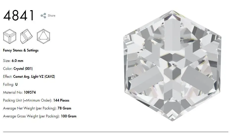 1 шт.) кристалл Swarovski 4841 кубический необычный камень, сделанные в австрийском стиле, Свободные Стразы для изготовления ювелирных изделий своими руками