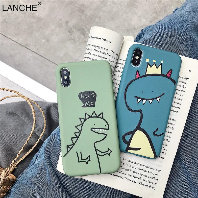 

LANCHE Cute Dinosaur TPU Phone Cover Case For Honor 10 lite 9 8X P20 P30 P10 Mate 10 Mate 29 Pro Case Soft Matte Silicone Capa