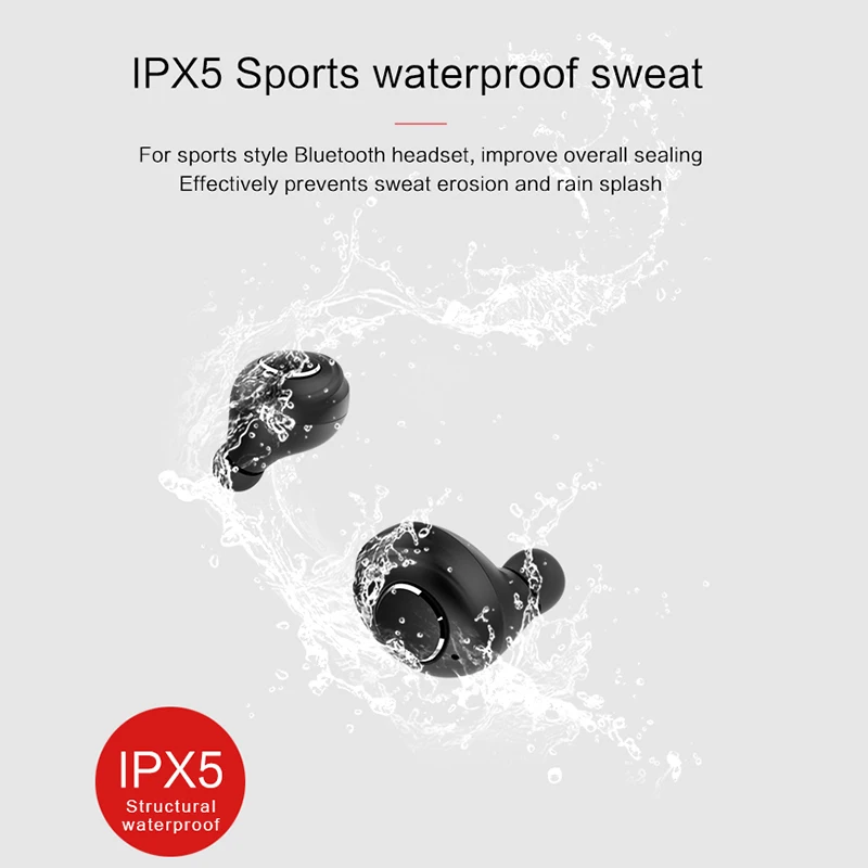 TWS X8 Bluetooth наушники Водонепроницаемая гарнитура Настоящие беспроводные Мини