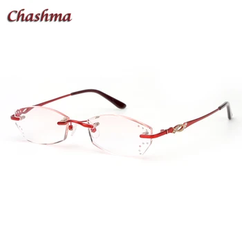 

Women Finished Reading Rimless Glasses Frame Tint Pink Color Lenses Optical Presbyopia Eyeglasses Spectacle Mujer Gafas Eyewear
