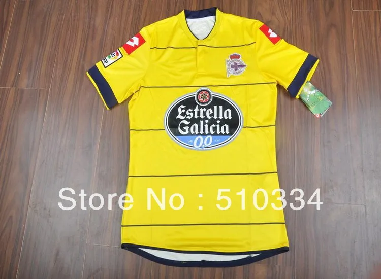 Authentic Quality!!13/14 Deportivo La Coruna Third Soccer Shirt Embroidery Logo Thailand Quality Jersey+Free Shipping | Спорт и