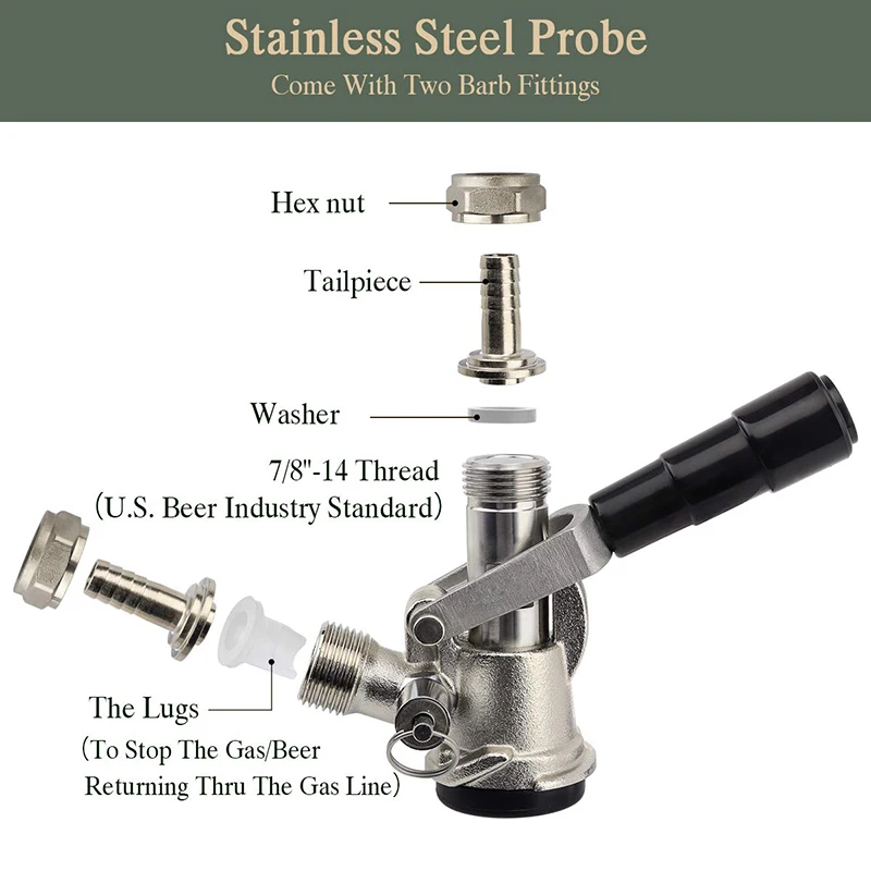 Бочонок муфта-D S G Тип пивной бочонок дозатор муфты, пивной кран для кегераторов, нажмите ваш бочонок для идеального пивоварения