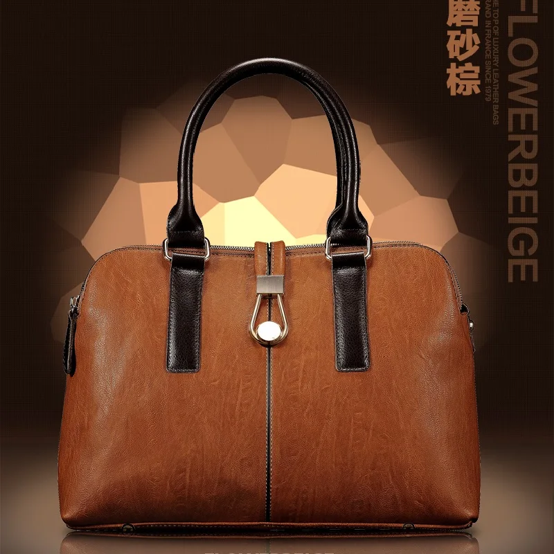 Buy Genuine Women Leather Handbag Vintage Shoulder Bag