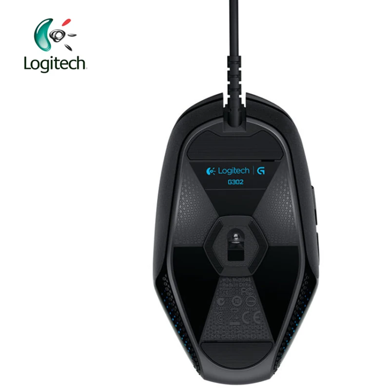 Проводная игровая мышь logitech G302 с подсветкой, светильник для ПК, Windows 10/8/7 4000 dpi, USB интерфейс, поддержка офисной проверки