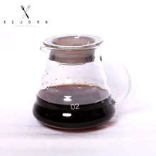 Xejonr 600 мл Кофе горшки для фильтрует высокое Температура сопротивление прозрачный Кофе посуда подставка для фильтра для эспрессо, чая инструменты