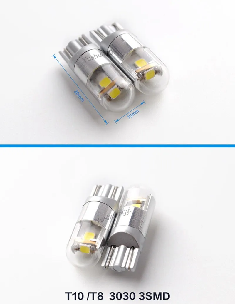 10 шт. белый T10 3030 5SMD светодиодная интерьерная с Canbus лампы для багажнике автомобиля Подсветка регистрационного номера AC/DC 12 V