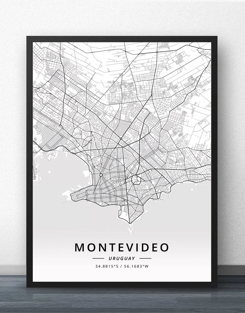 

Montevideo Trinidad Uruguay Map Poster