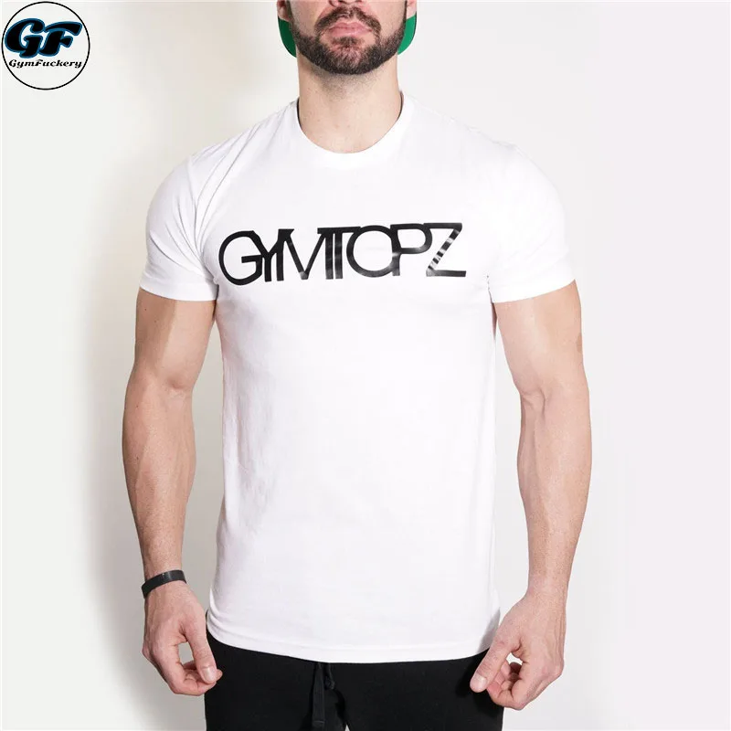 

MUSCULARITY round collar men cotton muscle exercise fitness strong men trends in 2018 Printed T-shirts brand tops clothes