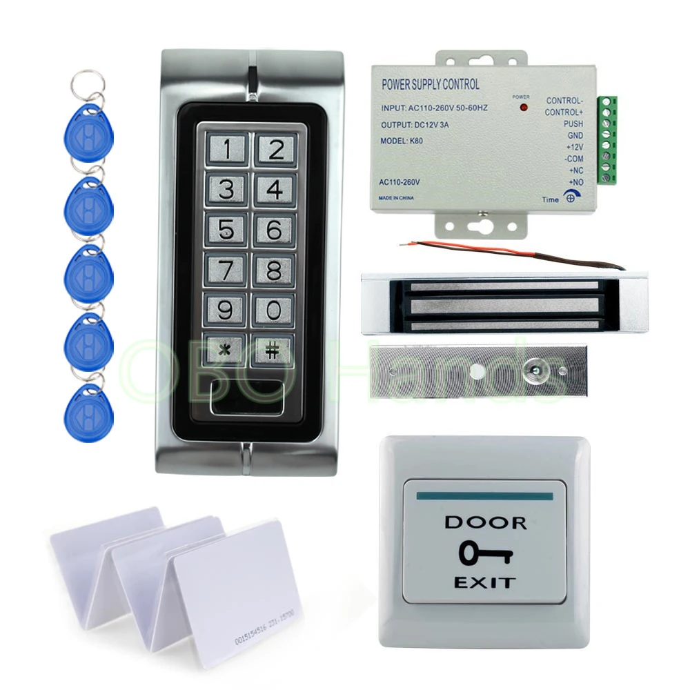 Waterproof IP68 K2 Metal keypad relay Rfid Door Access Control Kit Set