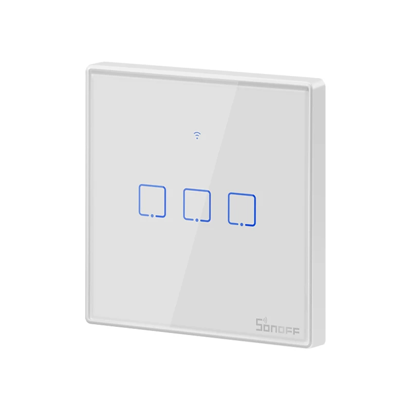 SONOFF T2 US EU UK TX Basic Smart Wifi Touch Wall Light Switch With Border Smart Home 433 RF/Voice/APP Control Works With Alexa