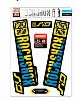 ROCKSHOX SID Передние наклейки на вилке горный велосипед MTB Велоспорт наклейка, подходит для 2" 27" 29" - Цвет: yellow blue