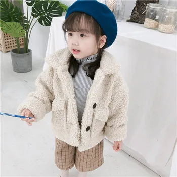 

Baby Girl Winter Clothes Baby Girl Clothes Kids Girl Wool Coat Fashion New Toddler Boys and Girls Lambswool Jackets Kids Outwear