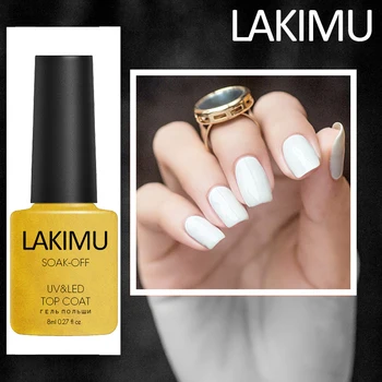 

Lakimu Hybrid Lacquer Nail Primer Fingernail UV Gel Nail Polish Top and Base Coat Enamel Permanent Transparent Polish Nail Gel